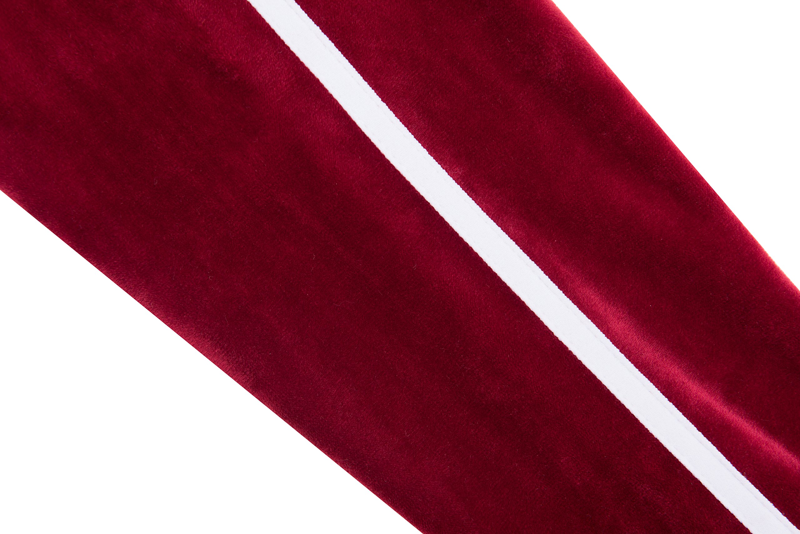 SPECIAL MAGIC Women\'s Ultra Soft Striped Velvet Zip Up Jacket Hoodie With Pockets Wine Red M