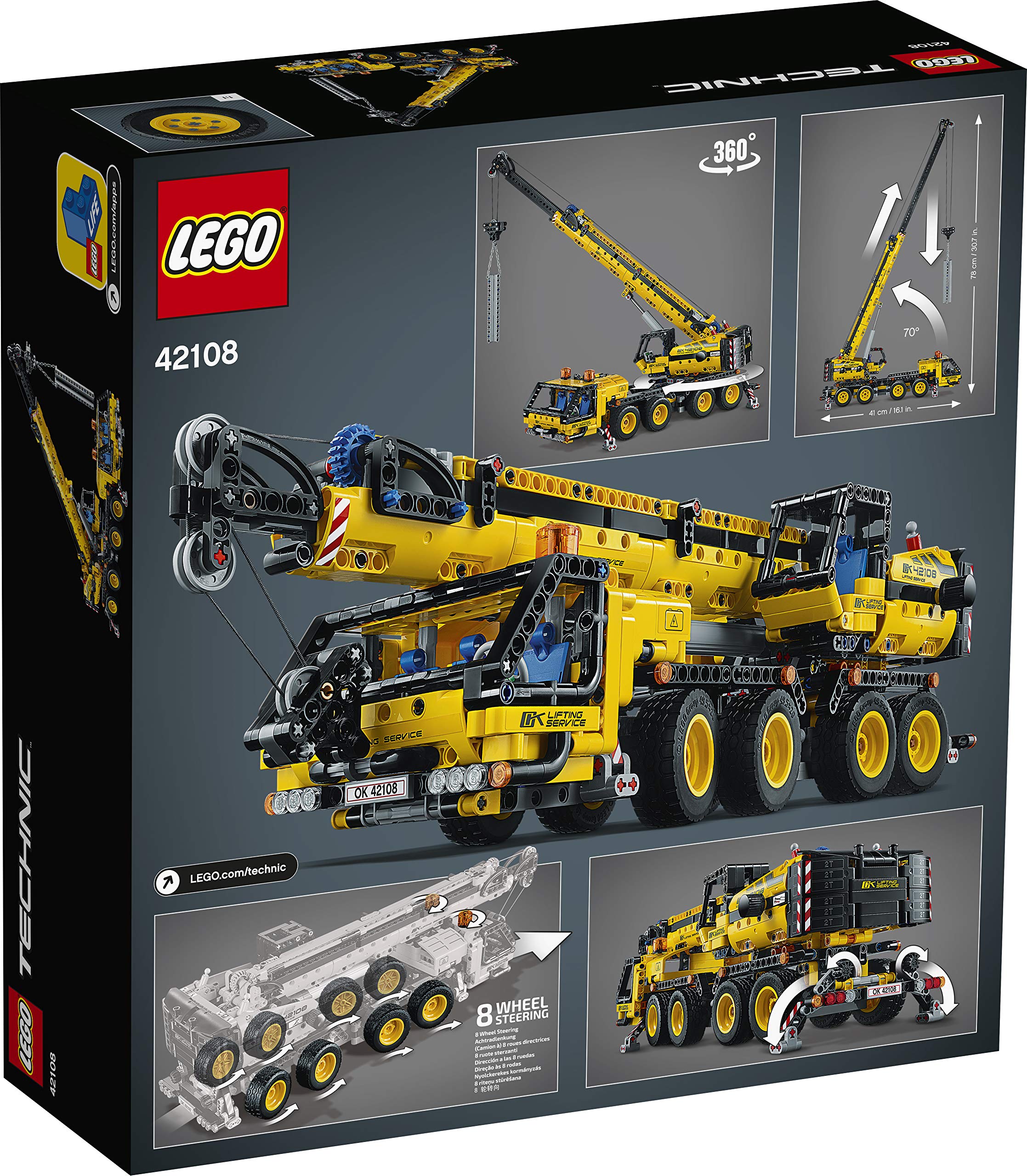 kran lkw spielzeug Mua LEGO 42108 Technic Control+ Kran-LKW, Spielzeug Set aus Kran und