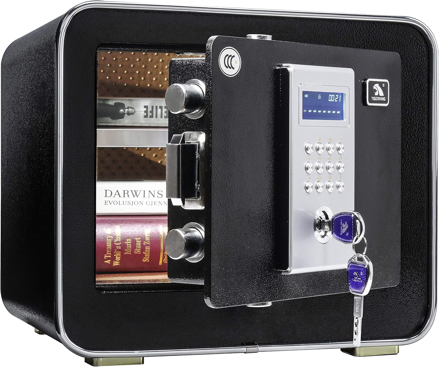 TIGERKING Digital Security Safe Box, Safety Box Safe for Home,Office,Hotel -0.85 Cubic Feet