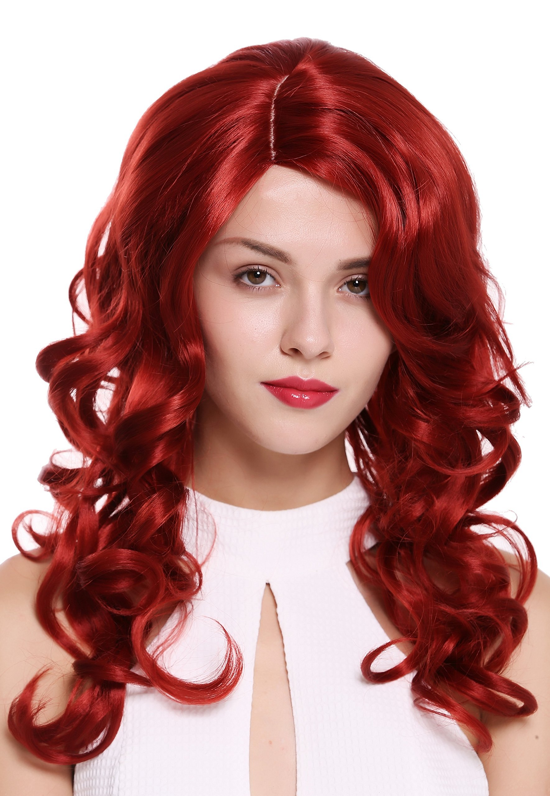 WIG ME UP - DW1948-220-137 Lady Quality Wig long wavy parting teased volume red Diva 20inch