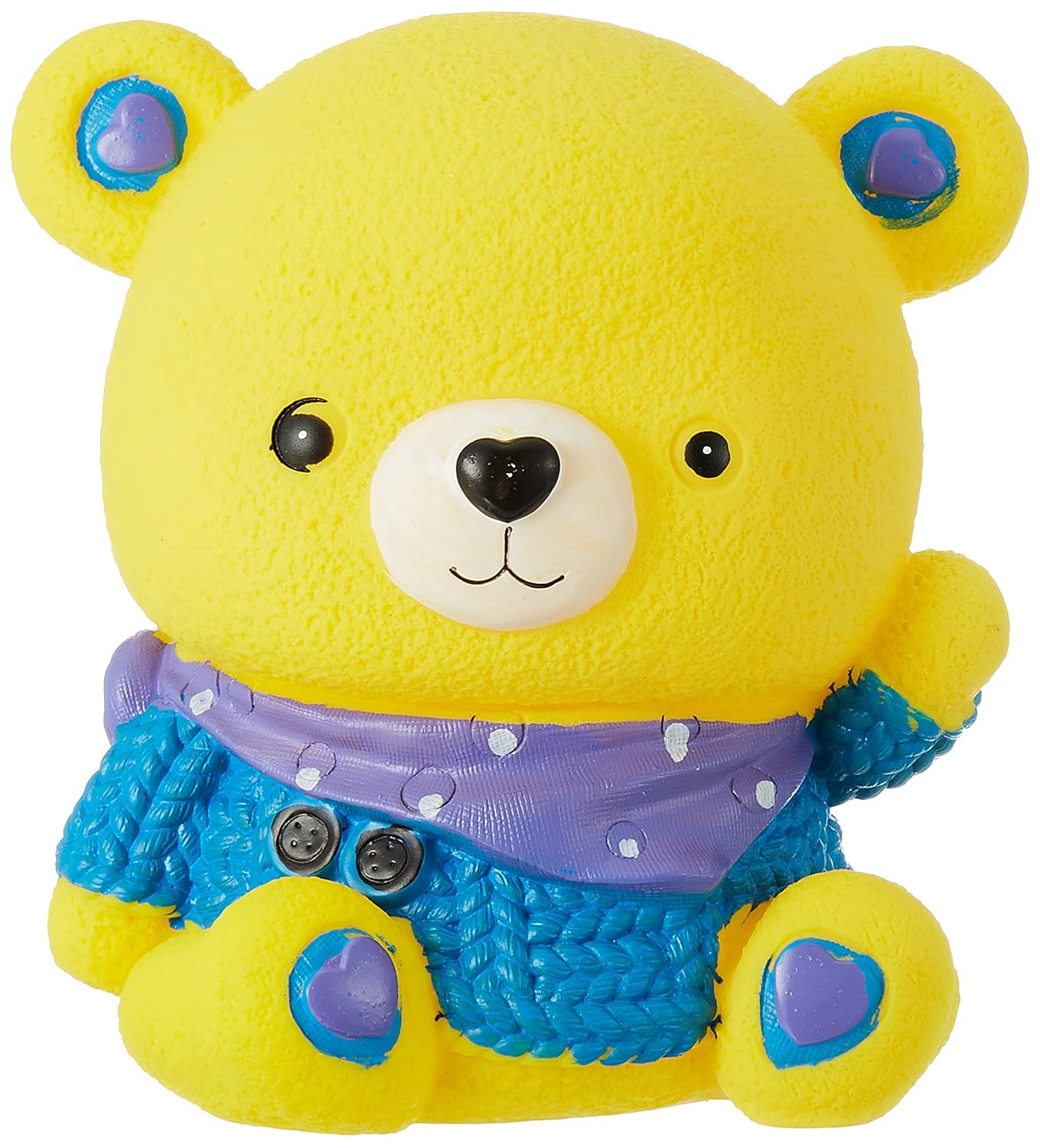 blue and yellow teddy bear