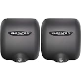 XLERATOR Hand Dryer, Excel Dryer XL-GR-1.1N Hand Dryer, Automatic, Surface-Mounted, Cast Cover, Textured Graphite Paint, 110-120V with Noise Reduction Nozzle