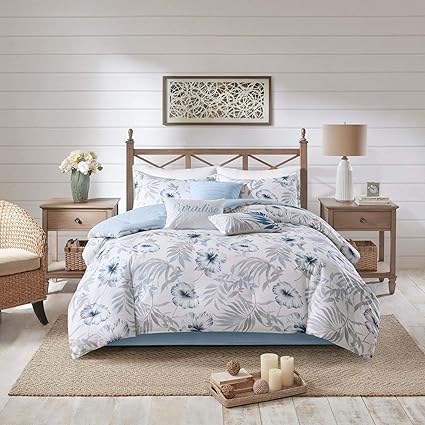 Amazon Com Tropical Comforter Set Cal King Size Blue