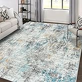 Area Rugs 6x9 Living Room: Large Soft Washable Rug Modern Abstract Anti-Skid Non-Shedding Carpet Indoor Floor Thin Carpets for Bedroom Dining Room Farmhouse Nursery Home Office Multi