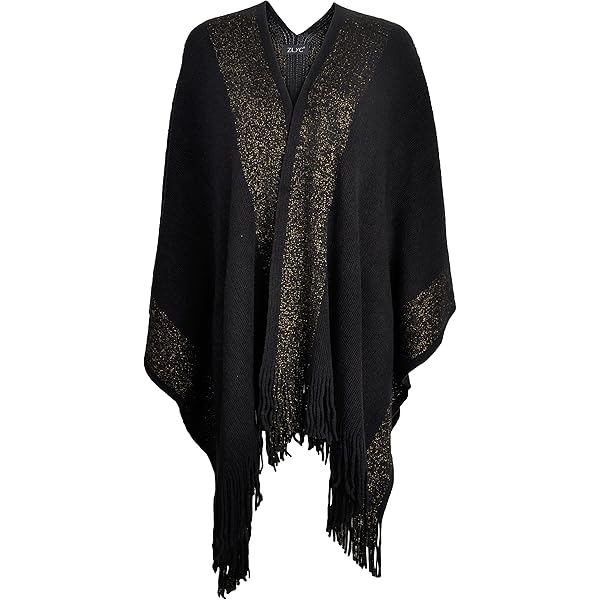 QZUnique Women's Blanket Wrap Houndstooth Knitted Cardigans Scarf