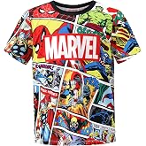 Disney Marvel Girls' and Boys' Athletic UV Quick-Dry Sports Graphic T-Shirt | Officially Licensed丨Girls' &amp; Boys' Athletic T-Shirt丨Character Graphic丨Soft Breathable Fabric丨Everyday Sportswear丨Ages 2-9