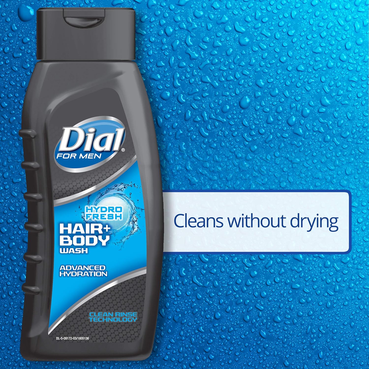 Dial For Men Hair + Body Wash, Hydro Fresh, 20 Ounce (Pack of 4) : Beauty