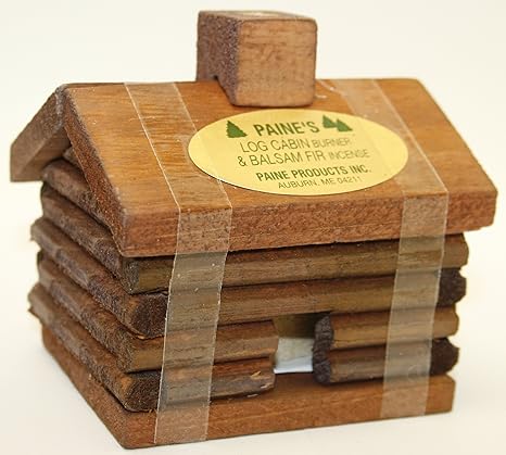 Small Log Cabin Incense Burner 2 5 X3 5 Comes With 10 Balsam Fir