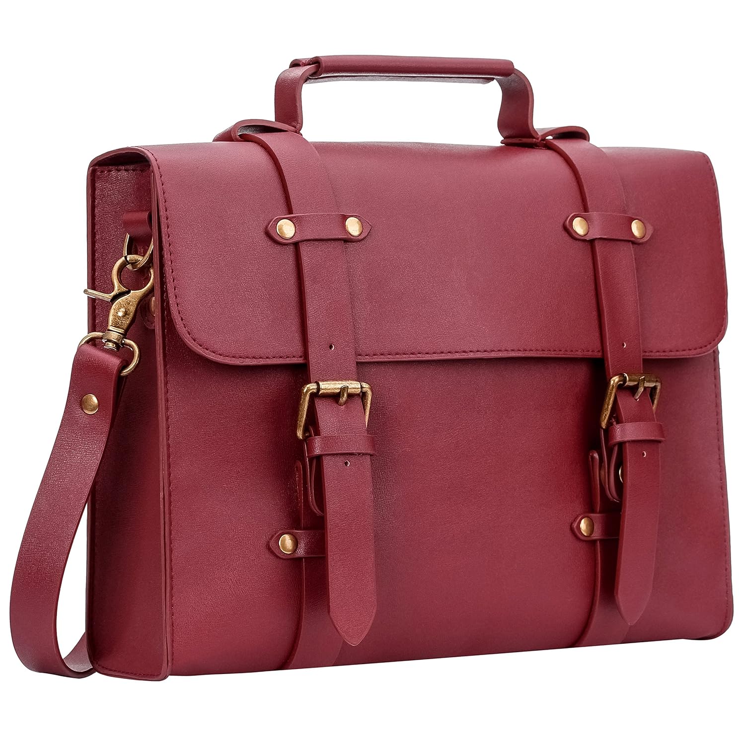 burgundy messenger bag