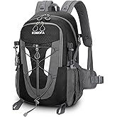 Komofa Hiking Backpack 30L Lightweight Travel Daypack Small Day Pack for Men Women Outdoor Camping Backpacking, Black