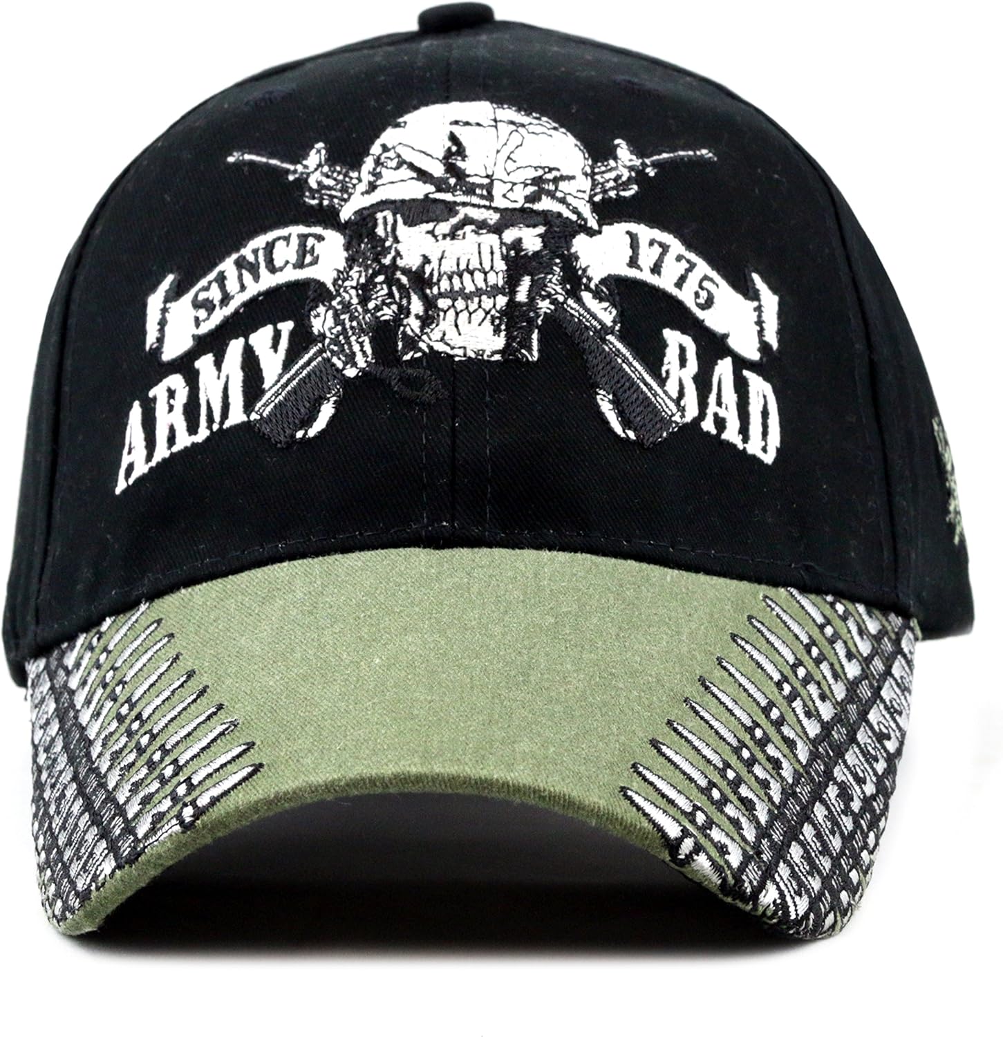 The Hat Depot 600E US Army Bad Since 1775 with Bullet Embroidered on