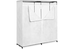 Whitmor Extra Wide Clothes Closet, White, 60"