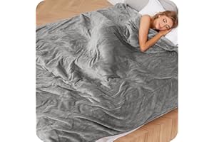 LAFFYLO Electric Heated Blanket 72" x 84" Full Size Flannel Fabric with 4 Heating Levels & 10 Hours Auto Shut Off, Breathable Warm and Washable for Soft and Bed - Light Grey