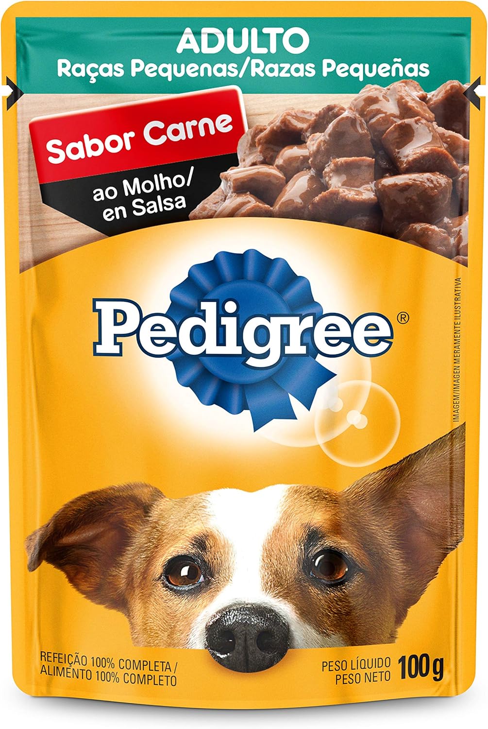 Ração Úmida Para Cachorros Pedigree Sachê Carne ao Molho Adultos Raças Pequenas...