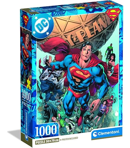 Amazon.com: Aquarius Superman Retro 500pc Puzzle with Fun Box