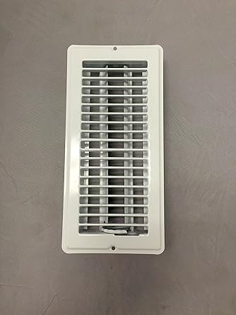 Continental Industries White 4 X 10 Metal Floor Register