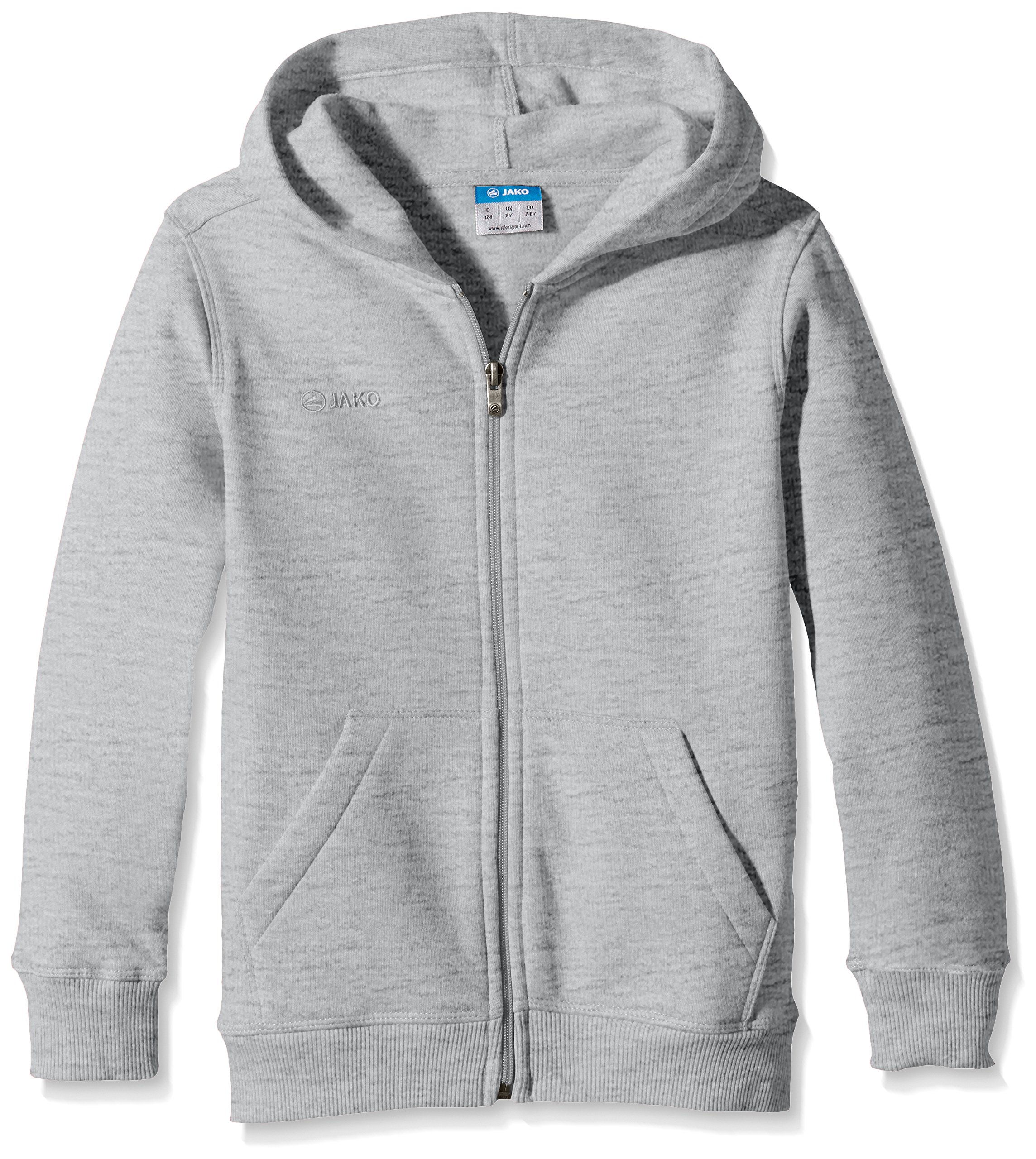 Jako Classic Children's Hooded Jacket Multi-Coloured Grau Meliert Size:13 years