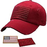 Antourage American Flag Unisex Baseball Hat for Men and Women | USA Flag Mesh Snapback Flat Visor Cap + 2 Patriotic Patches