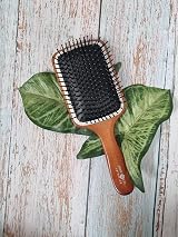 Head Jog 74 Ceramic Wooden Paddle Brush Detangler Hair Brush Long Thick Curly view 2