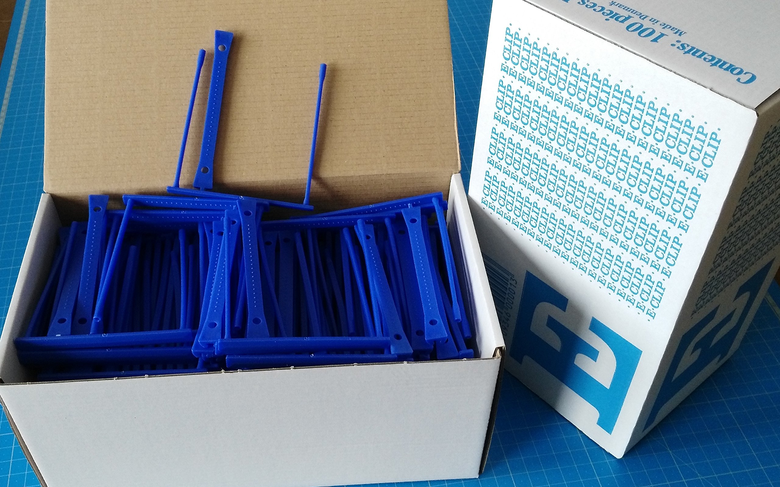 Eclip Original Top Print Pack of 100 E-Clip Document Binder Archive Clip 80 mm Hole