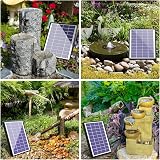 AISITIN 6.5W Solar Fountain with Battery Backup 10 Nozzles Pond Pump view 7