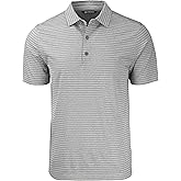 Cutter & Buck Mens Cutter & Buck Forge Eco Heather Stripe Stretch Recycled Mens Polo