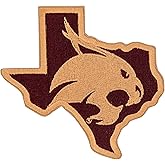 Desert Cactus Texas State University Patch – Embroidered Iron On/Sew On Applique for Blazers, Jackets, Backpacks, Bags, Hats & Tactical Gear – Texas State Bobcats (Patch - Design H)