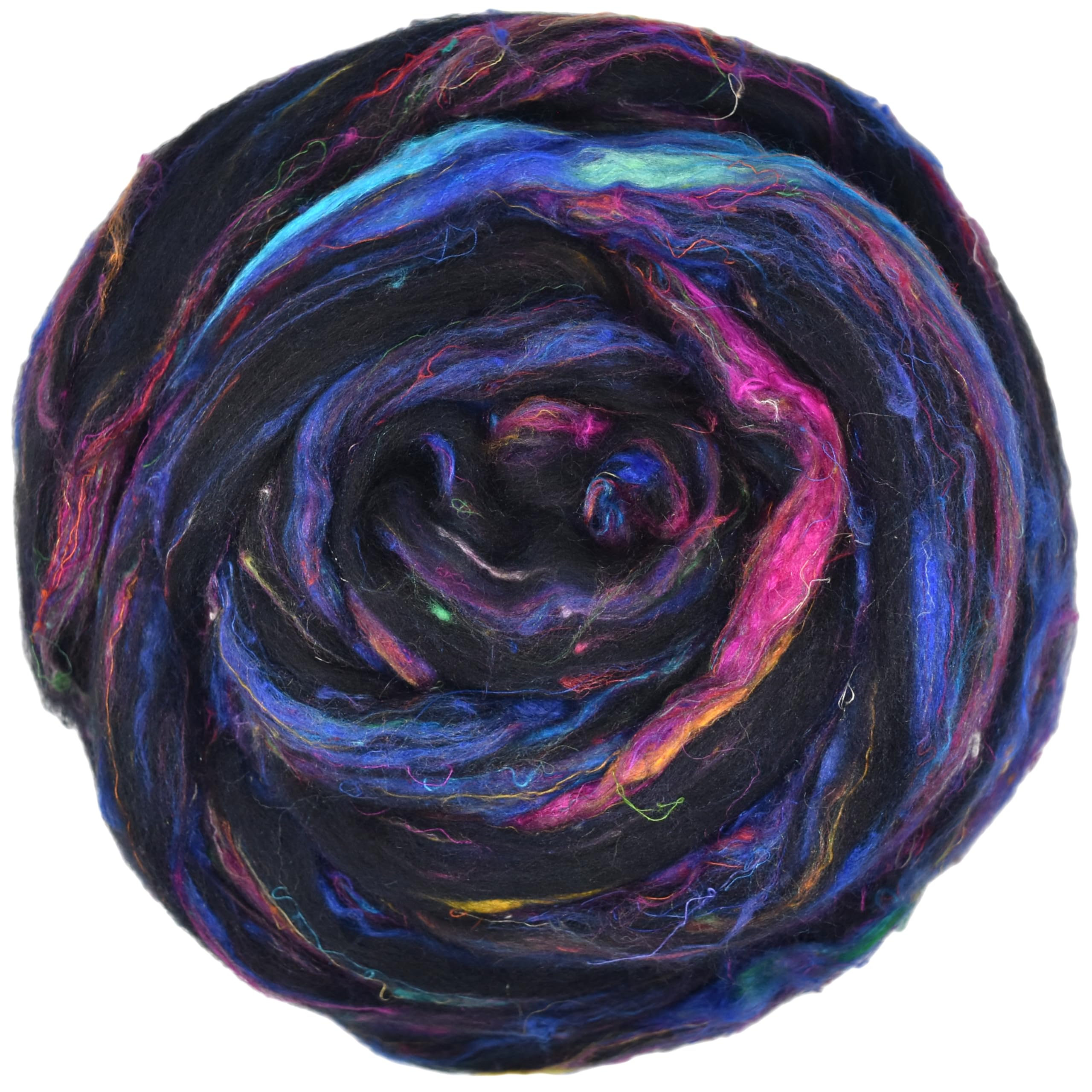 Merino & Sari Silk Fiber Blend for Spinning & Felting. Super Soft Combed Top. Nirvana