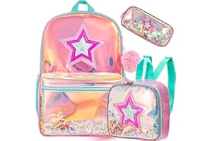 Meetbelify Backpack for Girls Backpacks for Elementary Preschool Students Kids School Cute Backpack with Lunch Box