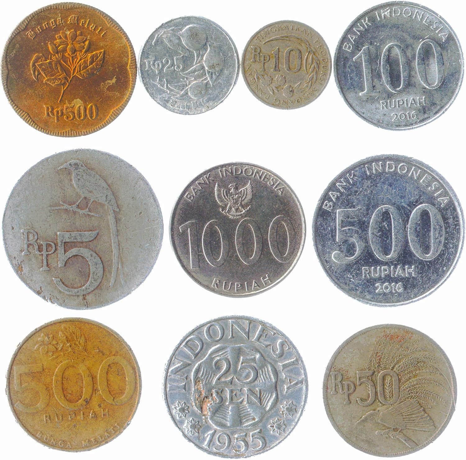 Amazon Com 10 Old Coins From Indonesia Collectible Coins From Southeast Asia Island Indonesian Coin Collection Rupiah Perfect Choice For Your Coin Bank Coin Holders And Coin Album Toys Games