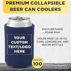 DISCOUNT PROMOS Custom Collapsible Beer Can Coolers