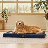 Bedsure Extra Large Pet Bed Navy Orthopedic Egg Crate Foam 112x81x7.6cm view 6