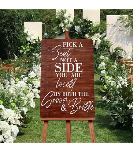 Chalkboard Style Choose A Seat Not Side Vintage Personalized Wedding Sign