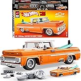 Mattel Brick Shop Hot Wheels Elite Series Building Set, Custom '62 Chevy Pickup with 858 Pieces, Realistic Details and Custom