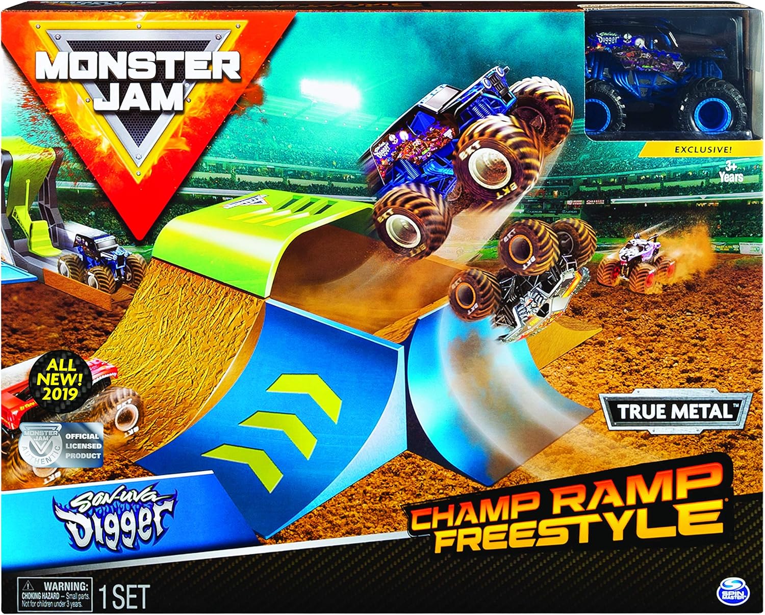 monster jam champ ramp freestyle playset