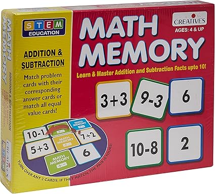 Creatives Math Memory - Addition and Subtraction (Multi-Color)