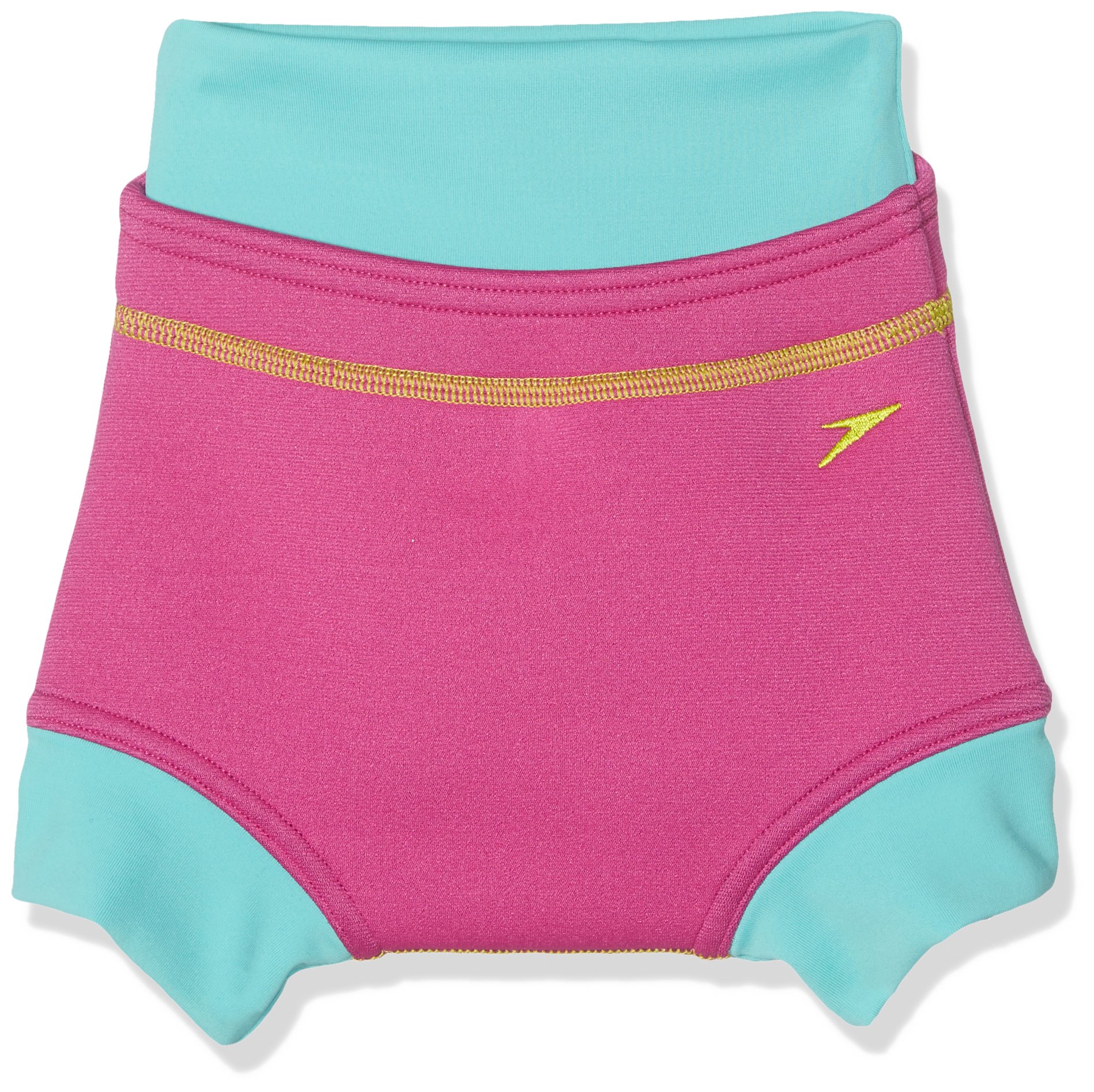 Speedo Girl's Swimnappy Cover - Vegas Pink/Bali Blue/Lime Punch, Size 3-6