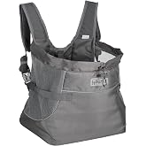Outward Hound PupPak Dog Front Carrier, Grey, Medium, 12.5" x 9" x 14" | Hands-Free Pet Backpack, Water-Resistant, Breathable Mesh, Safety Clip, Hiking &amp; Camping, Small Dogs up to 20 lbs