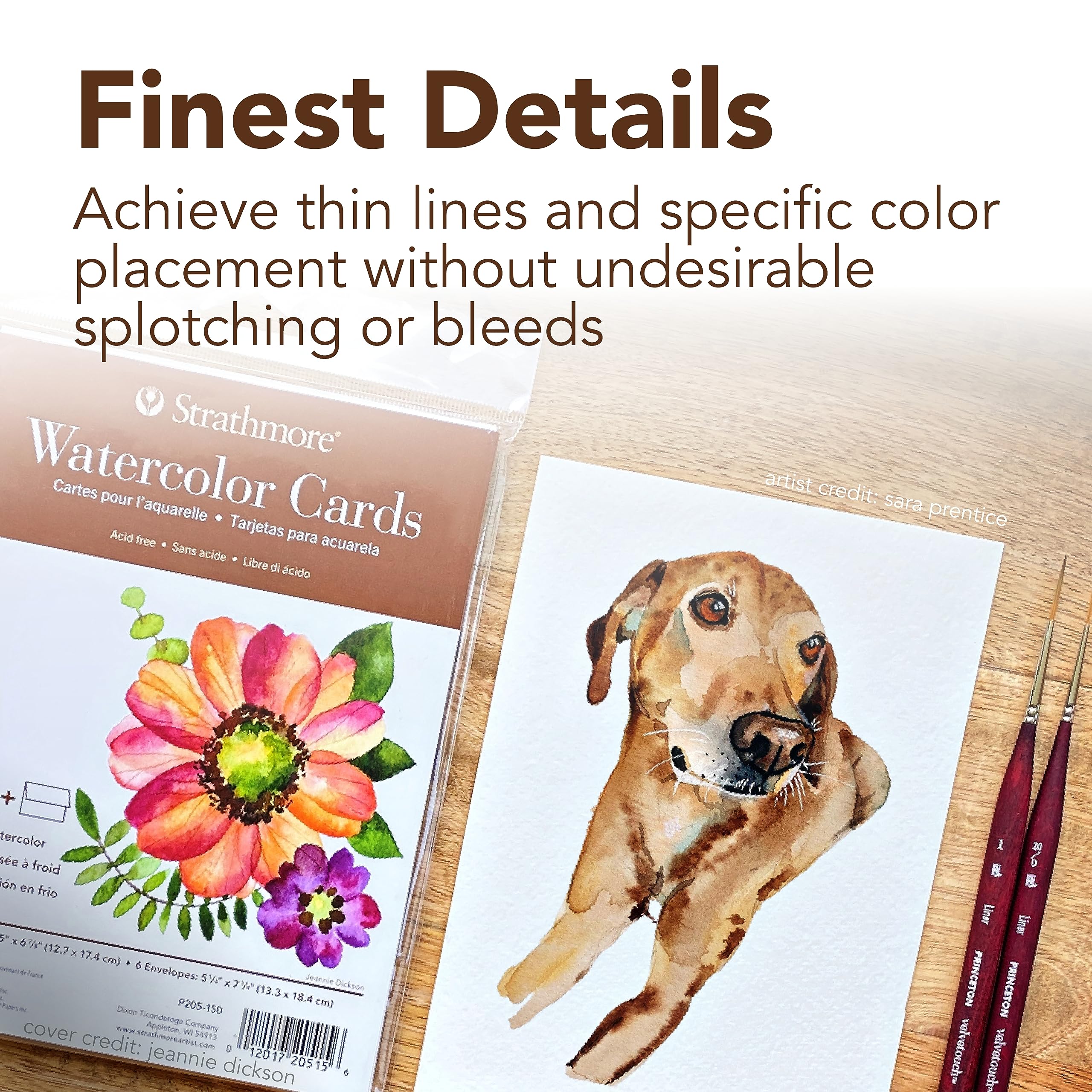 Strathmore 400 Series Watercolor Cards, Cold Press, 5x6.875 inches, 6 Pack, Envelopes Included - Custom Greeting Cards for Weddings, Events, Birthdays