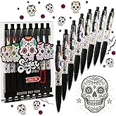 Sugar Skull Smens - Patented Gourmet Scented Pens, Black Ink, Medium Point - 8 Count