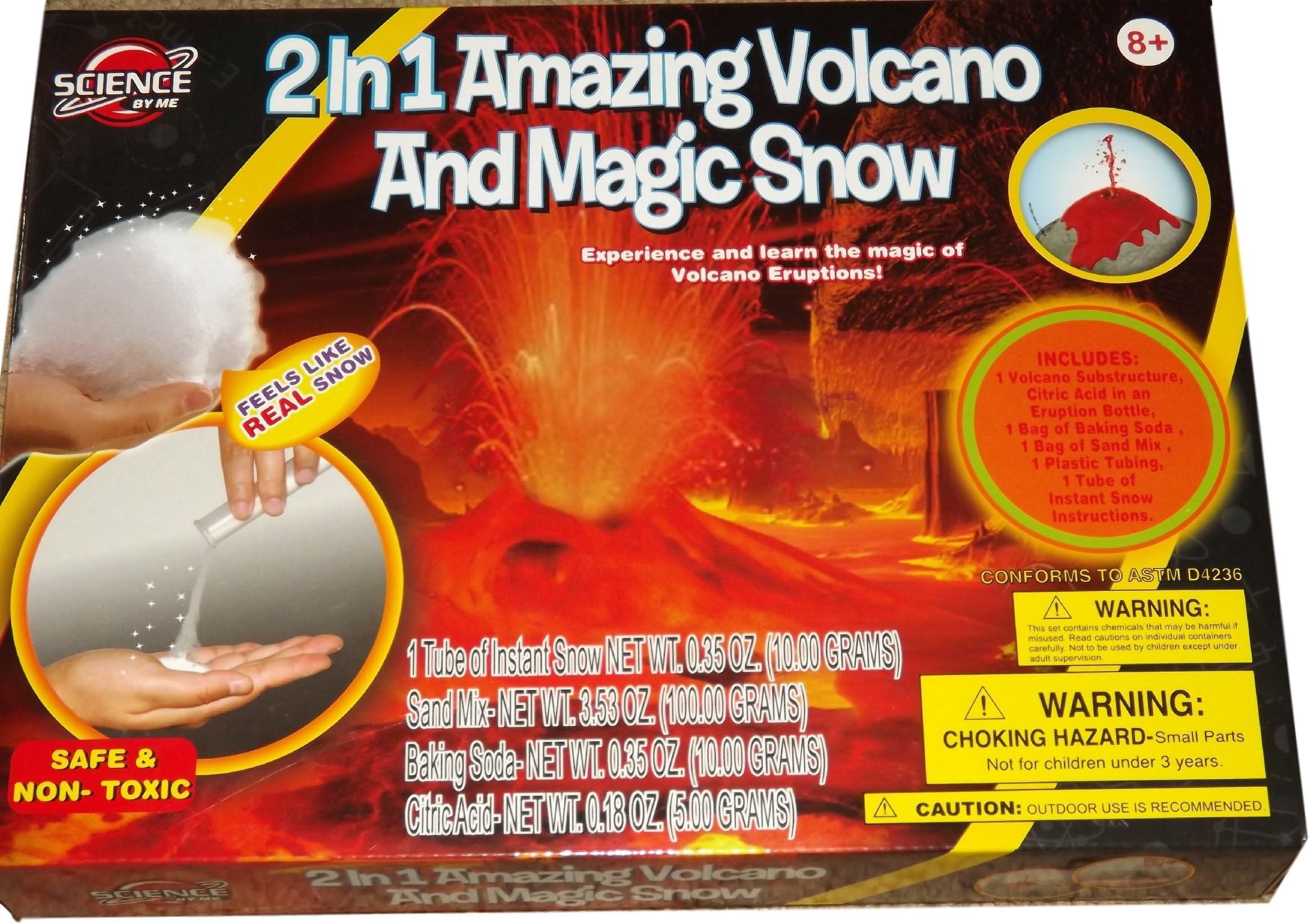 Kids Science Projects, Exploding / Erupting Volcano Kit, and Magic Snow Kit. Learning & Development Science Toys