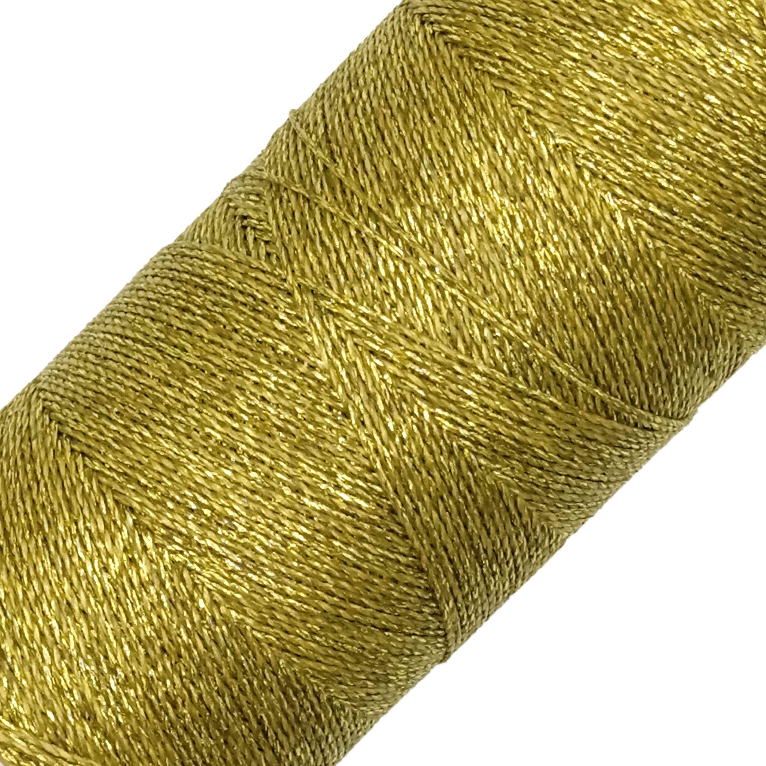 LINHASITA Linhasita Waxed Thread 100 g / 360 Metres 0.5 mm Thick Polyester Macrame 30 Colours (Gold)