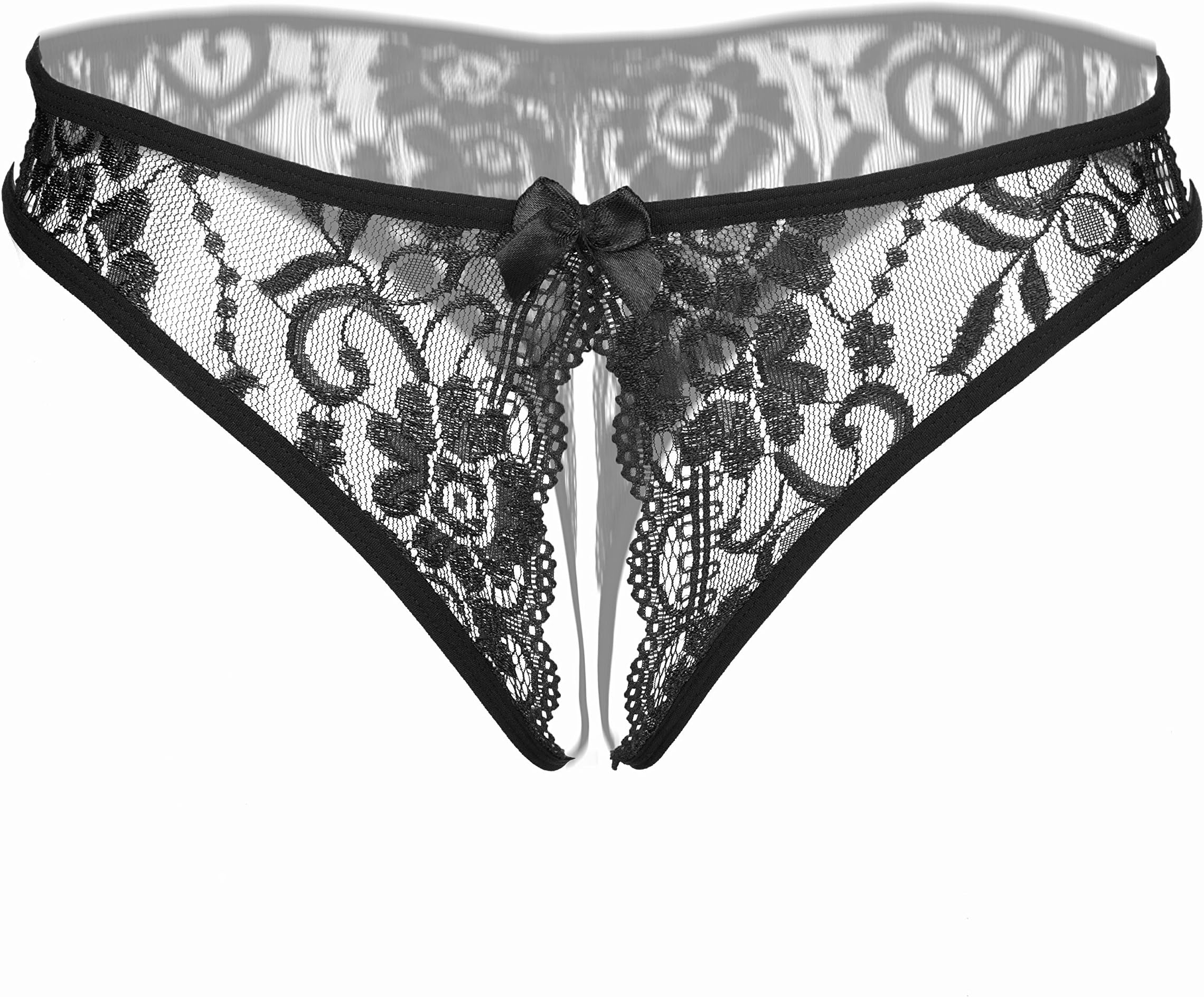 Justgoo Womens Lace Thongs Panty Underwear Low Rise T-Back Underpants