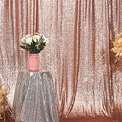 SquarePie Sequin Backdrop 8FT x 8FT Rose Gold