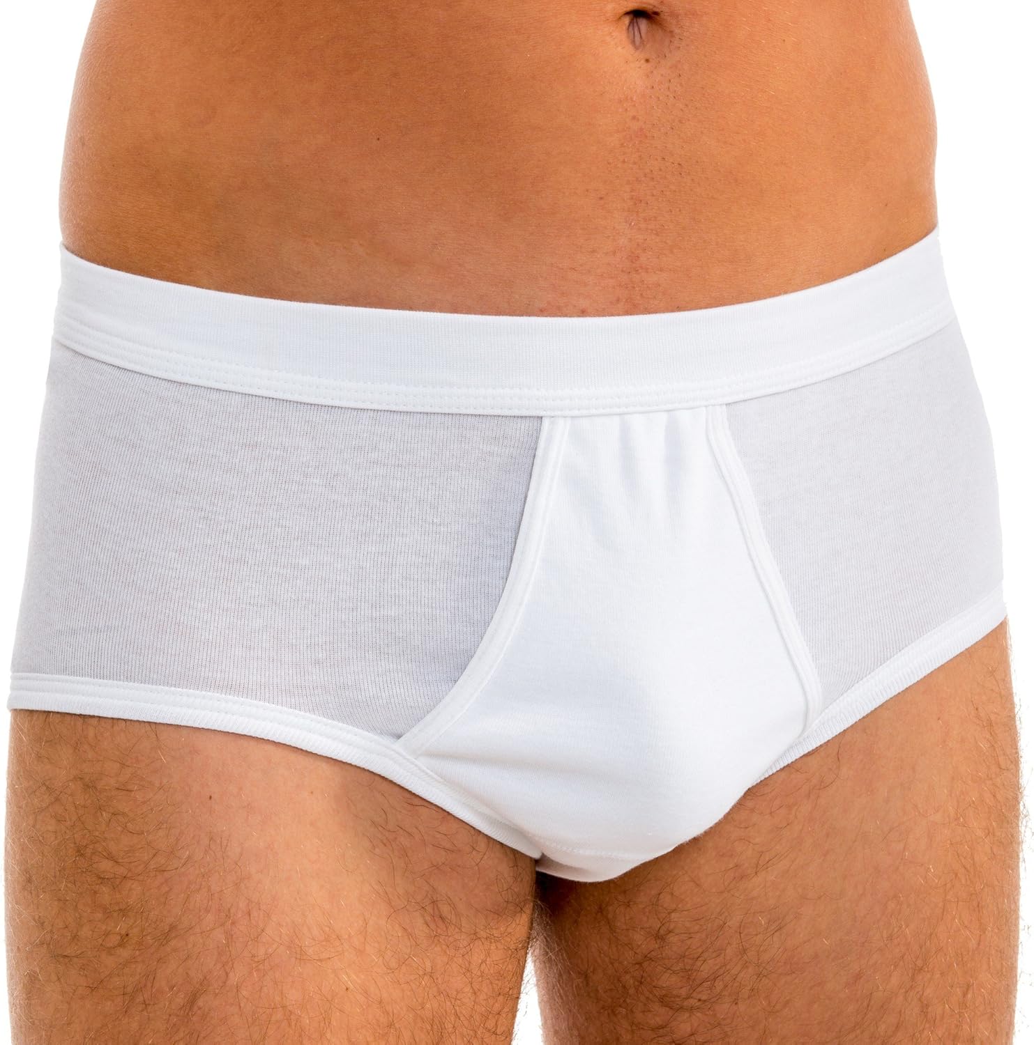 HERMKO 93240 Herren Slip mit Eingriff aus BioBaumwolle, Farbeweiß