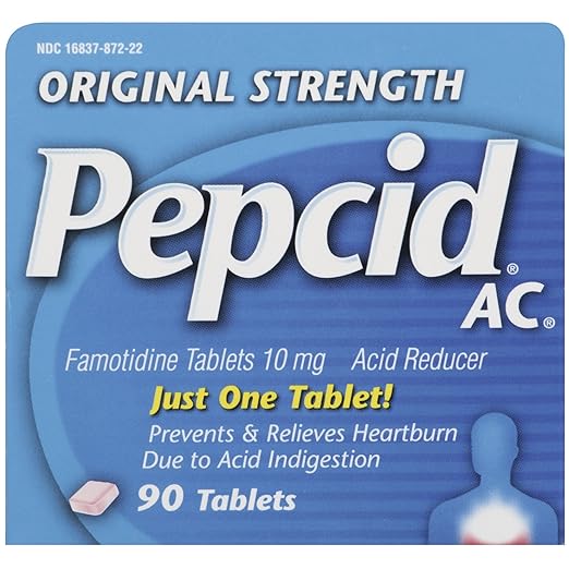 Pepcid Original Strength Acid Reducer Tablets 90 Count