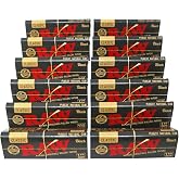 RAW Classic Black 1 1/4 Size Natural Unrefined Ultra Thin 79mm Rolling Papers (12 Packs)