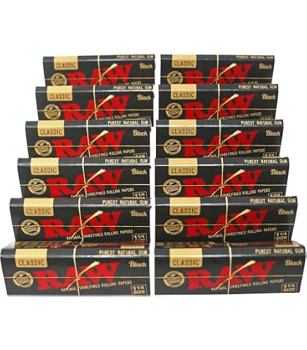 Super Price Buy Brand Smoke Culture U.S.A. RAW-CLASSIC BLACK ROLLING PAPERS SING