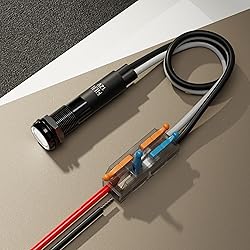 FILN 3 Pcs LED 8MM (5/16'') 12V Metal Indicator