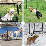 costoffs Extra Large Pet Playpen 16 Panels 60cm High Black Metal Fence view 3